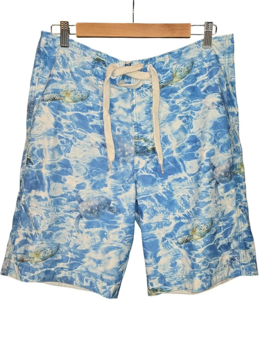 Abercrombie & Fitch Turtle Print Board Shorts Surfer Swim Trunks Men’s Blue Med.